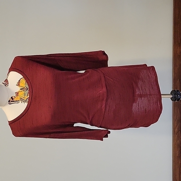 MOTHERHOOD Red Nursing Top. Long Sleeved, Ties In The Back. Size Small. - Picture 1 of 6